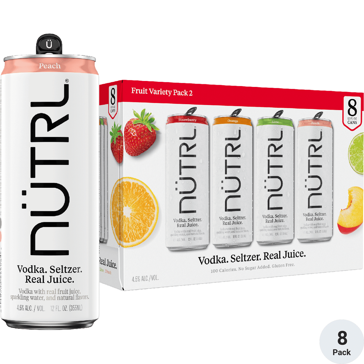 Nutrl Fruit Var #2 8pk Can 12oz